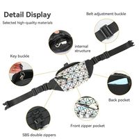 Sac de taille en PU 900D imperméable personnalisé en gros pour hommes femmes sangle d'épaule poitrine réglable à fermeture éclair pour la course de fitness