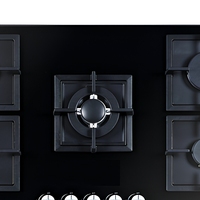 Table de cuisson à gaz encastrable 5 brûleurs en verre trempé, avec protection anti-extinction de flamme, pour usage domestique (OEM/ODM usine)