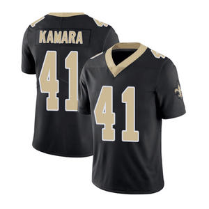 Maglie da Football Americano all'Ingrosso 41 Kamara 7 Hill 12 Olave NFL Ricamate Cucite Saints Magliette Sportive Maniche Corte - Product Image 2