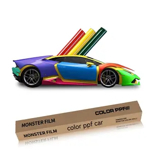 कार पेंट के लिए संरक्षण फिल्म Lubrizol रंग पीपीएफ उच्च चमक पारदर्शी tpu 8mil 5 * 50FT रंग पीपीएफ