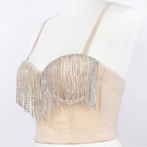 2022 da donna Sexy corsetto Top Bustier abbigliamento da discoteca corto con Top eleganti da ragazza in strass - Product Image 2