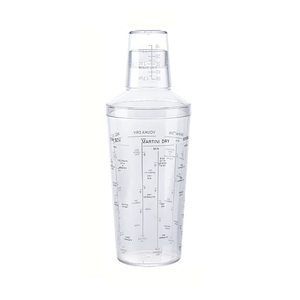 Barre de tasse <span class=keywords><strong>Boston</strong></span> à trois étages Durable réutilisable moderne Cocktail Shaker en plastique Schick Cup avec échelle pour secouer le thé au lait - Product Image 3