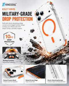 เคสโทรศัพท์ใสแบบแม่เหล็ก TPU+PC ป้องกัน 360 องศา กันกระแทก รองรับการชาร์จไร้สาย สำหรับรุ่น 13/14/15/16/17/18 - Product Image 4