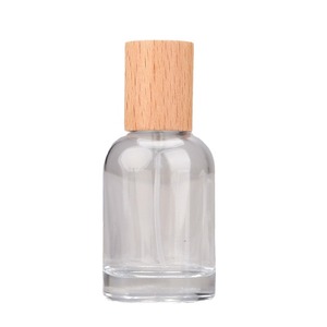 Flacon de parfum portable haut de gamme 30 ml, flacon pulvérisateur en verre de laboratoire rechargeable vide avec bouchon en noyer - Product Image 6