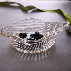 Assiette de fruits océan créative simple cristal maison bonbons Dessert en gros vaisselle transparente assiettes en verre - Product Image 4