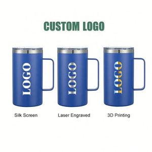 Vaso Térmico de Acero Inoxidable de 24 oz, Doble Aislamiento, Ecológico, con Asa Personalizada, para Café, Agua Fría o Caliente - Product Image 3