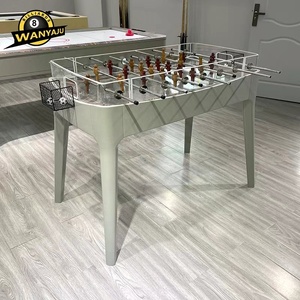 Mesa de Futbolito de Lujo Estilo Italiano, <span class=keywords><strong>Futbol</strong></span>ín de Madera Maciza con Vidrio Templado y Barra Transversal de Acero para Sala de Juegos <span class=keywords><strong>en</strong></span> Casa - Product Image 2