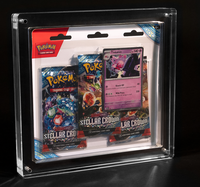 Boîtier de protection en acrylique RAY YI transparent, magnétique, résistant aux UV, pour cartes à collectionner (anciennes et modernes), format blister booster pack