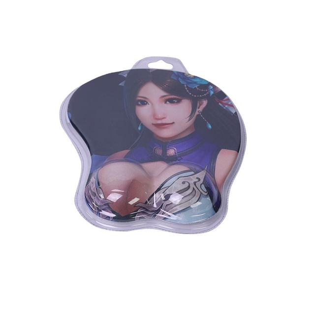 Custom Adult 3D Anime Sexy Girl Mouse Mat Ergonomic Silicon Gel Wrist Rest with Breast in-stock cartoon style