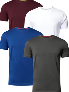 FULL TIME SPORTS Mens 100% Cotton Breathable Sporty Printed <b>T</b>-<b>Shirt</b> <b>Pack</b> - Product Image 1