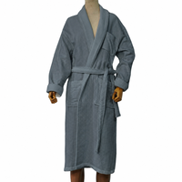 Peignoir épais en tissu gaufré pour hôtel et spa, col châle, pour femmes, durable pour toutes les saisons