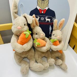 20cm Kawaii tavşan peluş tavşan dolması bebekler havuç OEM paskalya yumuşak oyuncak peluş tavşan hayvanlar - Product Image 4