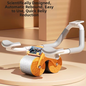 Roue d'exercice abdominale ABS à rebond automatique avec support pour les coudes pour usage domestique, équipement de fitness léger pour hommes et femmes, musculation - Product Image 6