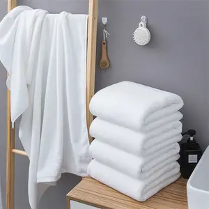 White Terry 100% Cotton Hotel White Bath Towel Wholesale 5 Star Hotel Dobby Luxury Terry Cotton Hotel Towel
