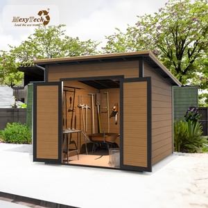 Sheds pequeños de plástico para exteriores, cobertizo de almacenamiento de plástico para casa prefabricada, modular