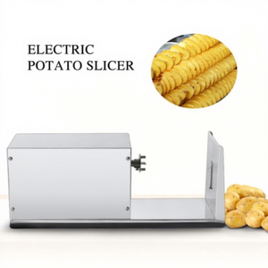 Cortador de Patatas en Espiral Eléctrico con Cuchillas de Acero Inoxidable, Rebanador de Verduras Compacto para <span class=keywords><strong>Cocinas</strong></span> Domésticas y Comerciales - Product Image 1