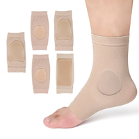 Coussinets élastiques unisexes en gel de silicone médicaux réglables Manchons de cheville de compression Chaussettes de pied pour douleurs articulaires Protection en nylon