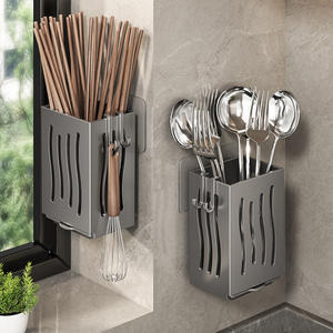 Organisateur mural ménage cuisine support vidange magasin couteaux fourchettes baguettes vaisselle Installation facile baguettes Cage - Product Image 1