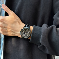 Nouvelle montre à quartz pour homme, style jeune et tendance, bracelet en alliage d'acier inoxydable, étanche 30M, pour le commerce électronique
