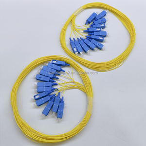 12 Colors Color-coded Yellow White Jacket Single Mode 9/125μm SC UPC Fiber Pigtails for FTTH CATV Data Center <b>Telecommunication</b> - Product Image 2