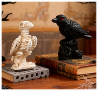 Figura Decorativa de Cuervo Pequeño en 3D, Juguete de Resina, Artesanía, Decoración para Halloween, Fiestas Religiosas y Eventos