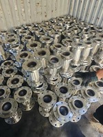 Manguera Corrugada Metálica Flexible de Acero Inoxidable con Revestimiento Epóxico, Conexión de Brida, Estándares ANSI/JIS/DIN/ASME, 3 Años de Garantía