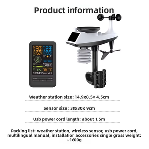 Thermomètre hygromètre numérique intelligent professionnel YAGO WIFI TUYA avec contrôle par application intelligente, station météo - Product Image 5