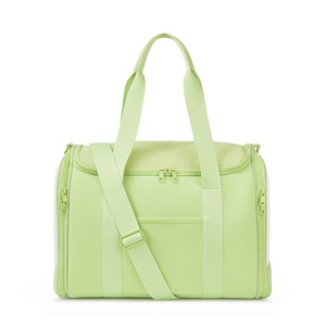 Bolsa de viaje de gran capacidad, color verde claro, diseño minimalista, multifuncional, bolso tote unisex - Product Image 1
