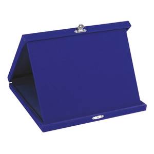 Étui de protection pour plaque d'immatriculation en velours bleu 23x19cm, pliable - Product Image 1