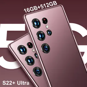 Smartphone s22 u1tra versão global, celular com tela cheia de 6.9 hd 16 + 512gb, dual sim, bateria de 6800mah, android