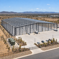 Entrepôt préfabriqué en structure métallique prêt pour l'énergie solaire, stockage industriel, logistique, distribution, bâtiment métallique