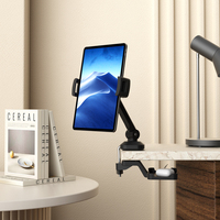 Soporte de Escritorio Metálico para Tablet y Teléfono Móvil, Ajustable, con Caja de Almacenamiento, OEM ODM, Mejor Venta