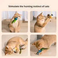 Nuevo Juguete de Vinilo para Gatos, Simulación de Pájaro con Sonido, Resistente a Arañazos, Colgante, para Gatos, Anti-Aburrimiento, Autoentretenimiento, Suministros para Mascotas