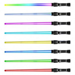 Espada Láser RGB de 7 Colores con Efectos de Sonido, Sable de Luz Telescópico de Plástico, Juguete Ecológico de Alta Calidad para Uso en Exteriores y Festivales - Product Image 1