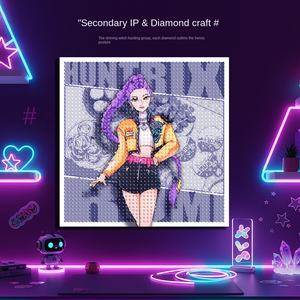 <span class=keywords><strong>Pintura</strong></span> de Diamantes con Marco de Grupo de Chicas Brujas, Superventas Transfronterizas, Juguete de Diamantes de Imitación DIY Hecho a Mano - Product Image 5