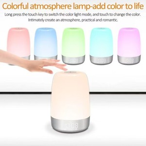 Sleep Wake Up Lamp Led Sunrise Alarm Clock Night <b>Light</b> Round USB Powered <b>Timer</b> With Display For Bedroom Bedside Use - Product Image 5