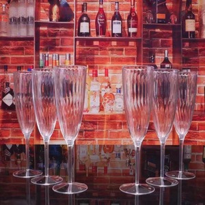 Verre à vin rouge en <span class=keywords><strong>plastique</strong></span> PS jetable de 180ml <span class=keywords><strong>réutilisable</strong></span> pour <span class=keywords><strong>Champagne</strong></span> Tower Step Cup pour boire - Product Image 4