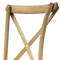 Chaise rustique empilable en bois de hêtre à dos croisé X, Table et chaises de Banquet pour événement de mariage