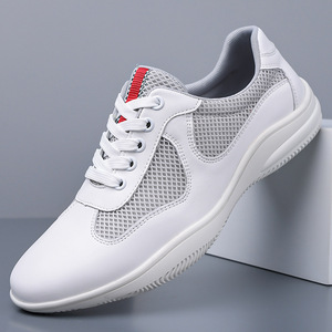 รองเท้ากีฬาผู้ชายสีขาวแบบตาข่าย  ผูกเชือก กันลื่น ใส่ได้ทุกฤดู เหมาะสำหรับฟิตเนสและการฝึกซ้อมแบบครอสเทรนนิ่ง - Product Image 1