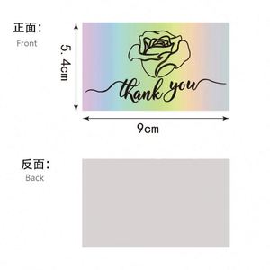 Ensemble de luxe de 30 cartes de remerciement holographiques miniatures en 6 styles pour les petites entreprises - Product Image 4