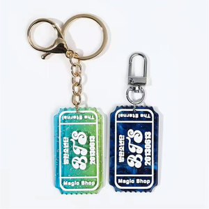 Charming Blank Acrylic Hotel Key Tags with Glitter Decor for Motel Use & DIY Personalized Key Accessories - Product Image 5