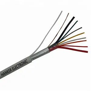 22AWG كابل إنذار متعدد النواة لتأمين درع عالي الجودة لتحكم في نظام الإنذار