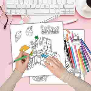 <span class=keywords><strong>Libro</strong></span> de Colección de Escenas 3D DIY para Aliviar el Estrés en Adultos, con Pegatinas para Niños y Adultos, Crea Tu Propia <span class=keywords><strong>Casa</strong></span> de Pegatinas - Product Image 4