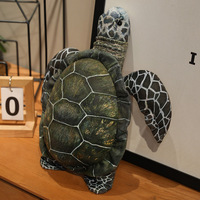 Peluche réaliste de tortue de mer en coton et polyester, coussin rembourré pour la décoration du canapé ou du lit