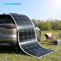 Panneau solaire flexible Cosmoxstar FSP Model Portable ETFE 100-300W haute efficacité pour aventures en plein air, randonnée, camping-car, 640x540mm