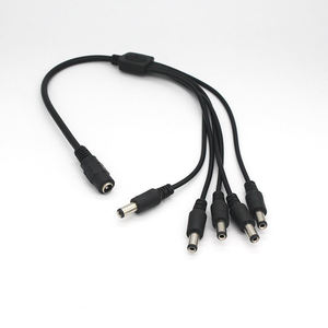 2合1 5*2.5mm 直流铜质电源线延长线 PVC 电线，适用于经认证的 12V 监控公/母连接器电站 - Product Image 4