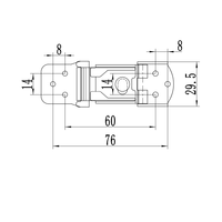 Serrure à papillon réglable en acier pour outils de travail du bois Fixation de boîte