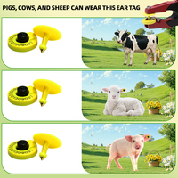 Étiquette RFID d'oreille en plastique FDX-B 134,2 KHz, diamètre 30 mm, pour porcs et animaux d'élevage, certifiée ISO9001, garantie 5 ans