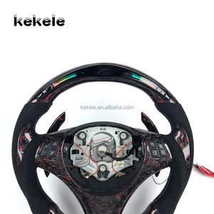 Volante LED RPM de Fibra de Carbono Forjado con Levas de Cambio para <span class=keywords><strong>BMW</strong></span> E90 E91 <span class=keywords><strong>E92</strong></span> X3 M3 318i 320i 330i 335i <span class=keywords><strong>330d</strong></span> Coupé - Product Image 2