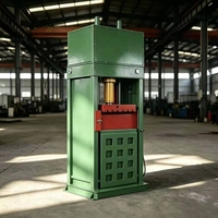 Presse à balles hydraulique verticale pour petite usine de recyclage, compression de tissus textiles usagés, bouteilles PET et boîtes en plastique
